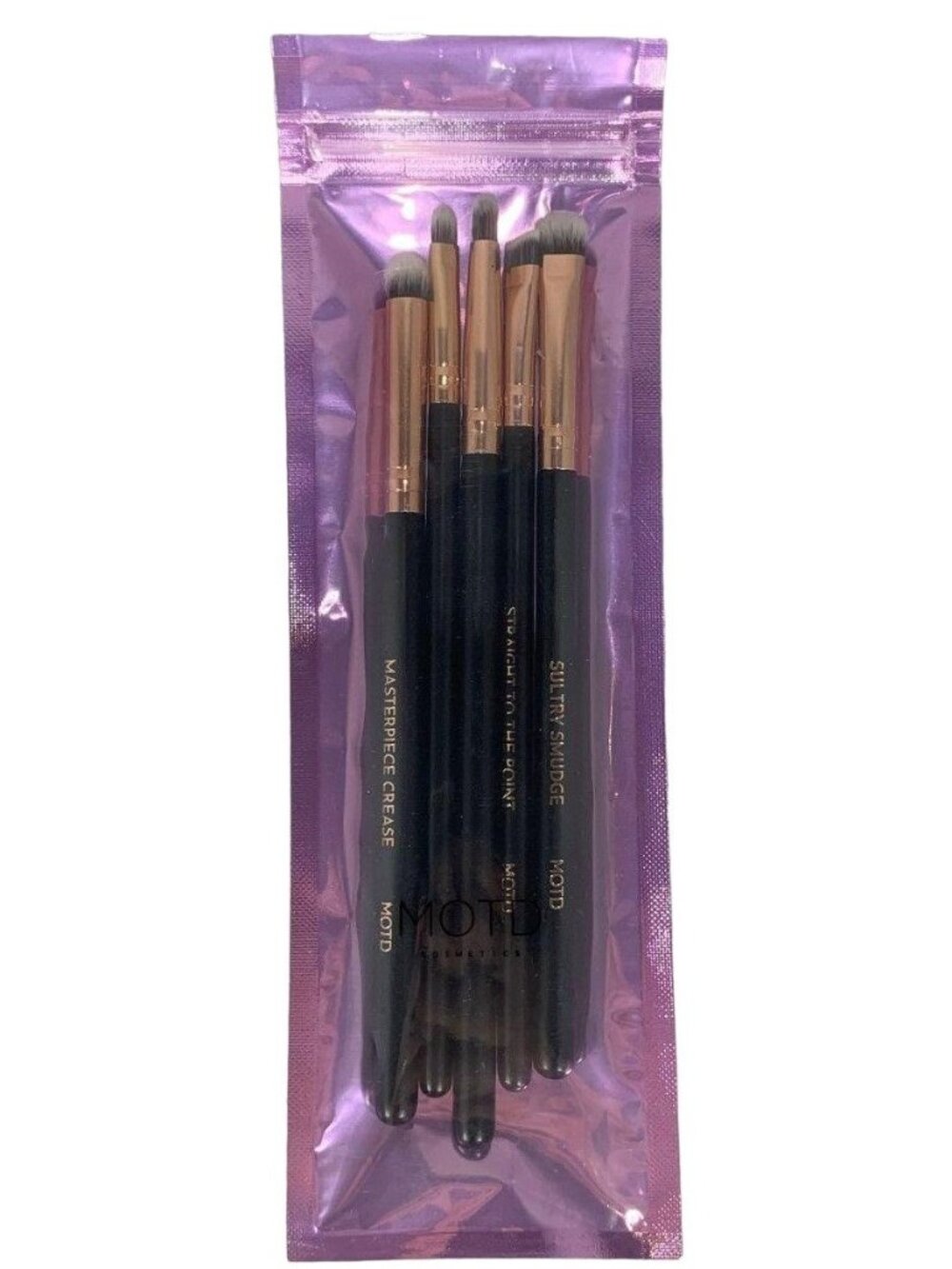 MOTD Cosmetics 5-Piece Eye Makeup Brush Set Rose Gold Detailing Eye Got It NEW